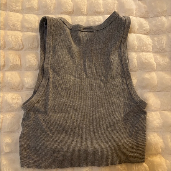 TNA Heather Gray Ribbed Tank Top - Picture 3 of 4